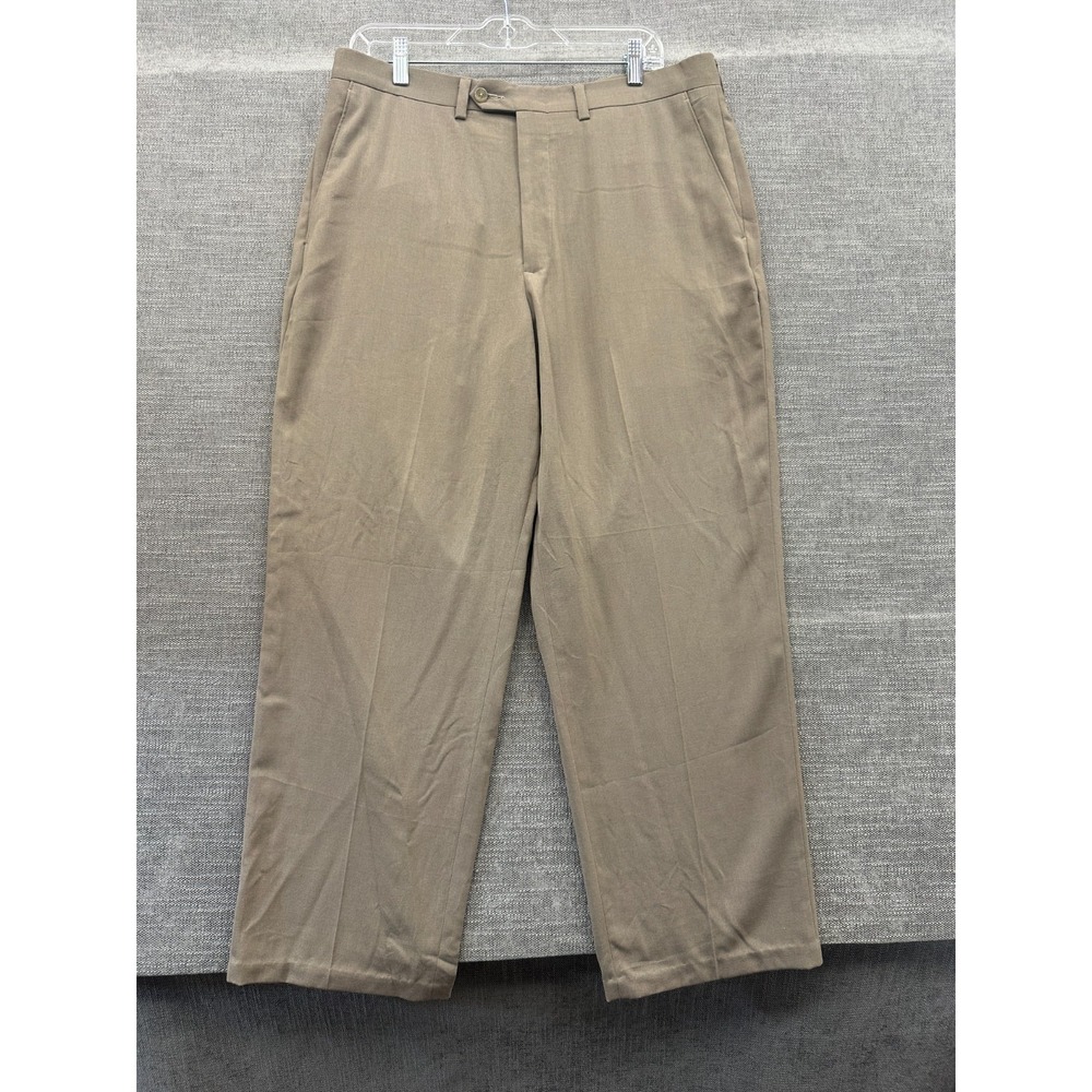 Claiborne Dress Pants Mens 36x30 Beige High Rise Straight Leg Business Office